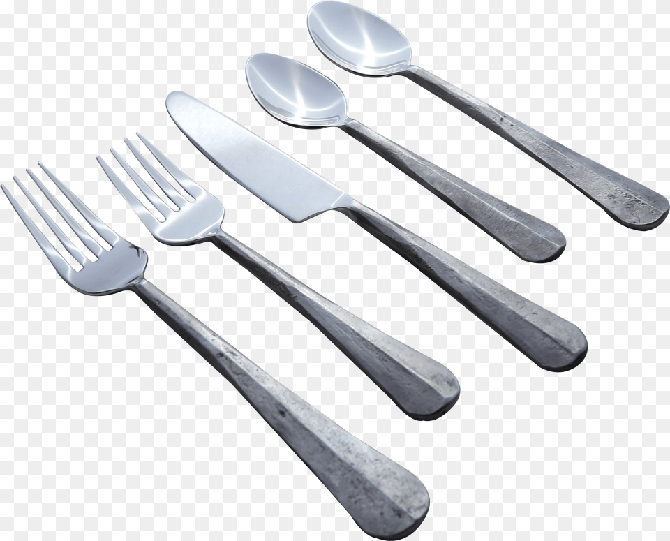 Nascent Steel Ridge Design 20 Pcs Spoon, Cutlery, Fork Free Png Download