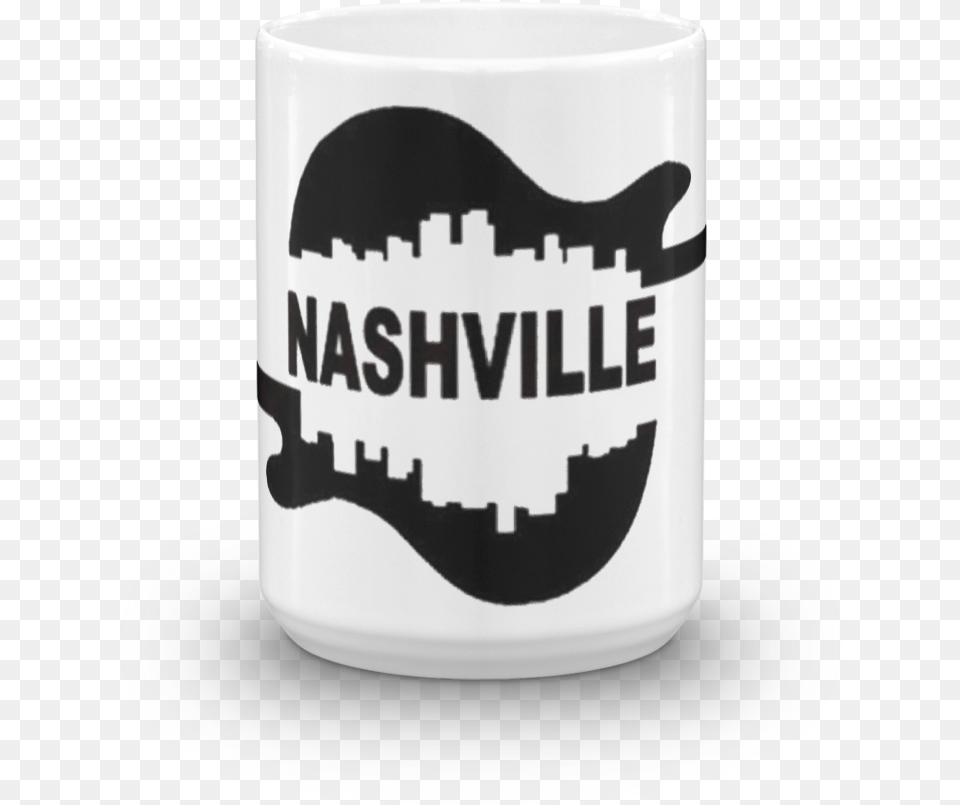 Nashville Guitar Logo Mug Logo Gitar Keren, Cup, Beverage, Coffee, Coffee Cup Free Transparent Png