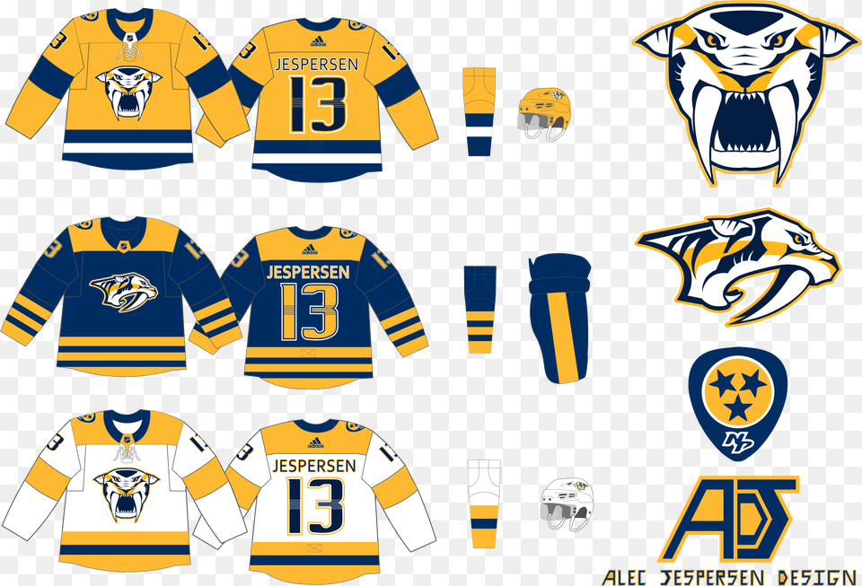 Nashville Predators Jersey Concept, Clothing, Shirt, Animal, Bird Png