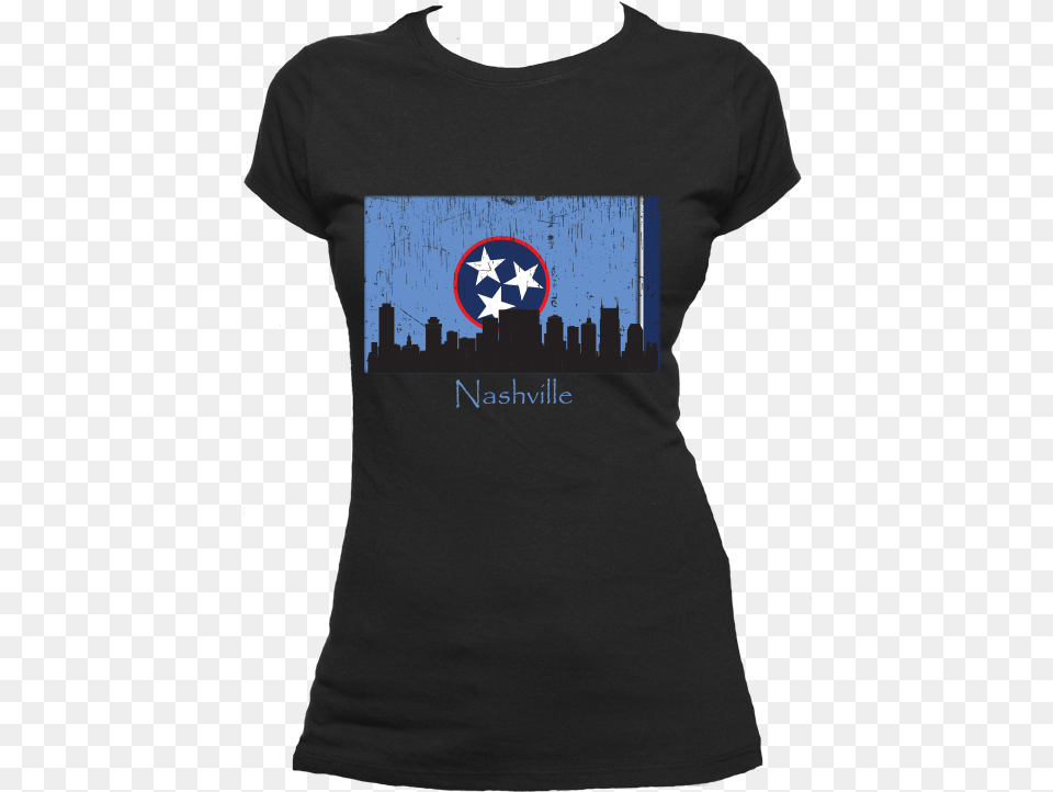 Nashville Skyline Blue Women S Short Sleeve T Shirt Sarcasm Girl T Shirts, Clothing, T-shirt Free Png