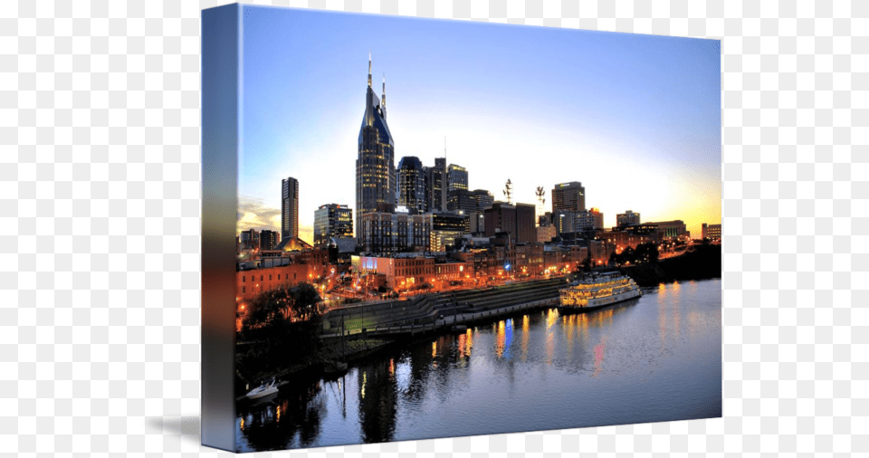 Nashville Skyline Cityscape Art Photography Nashville, Architecture, Water, Urban, Tower Png Image