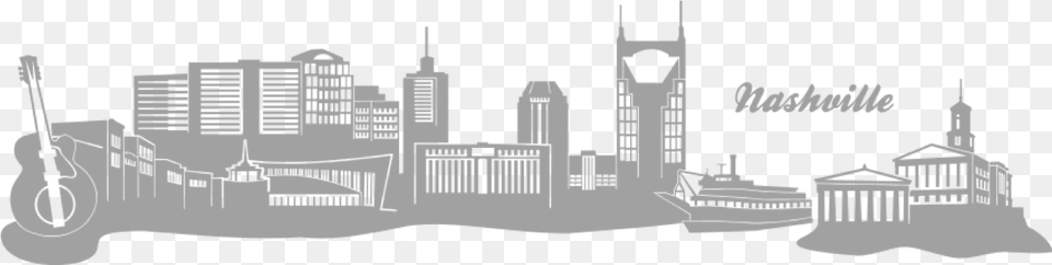 Nashville Skyline Silhouette Nashville Skyline City, Urban, Metropolis, Art Free Transparent Png