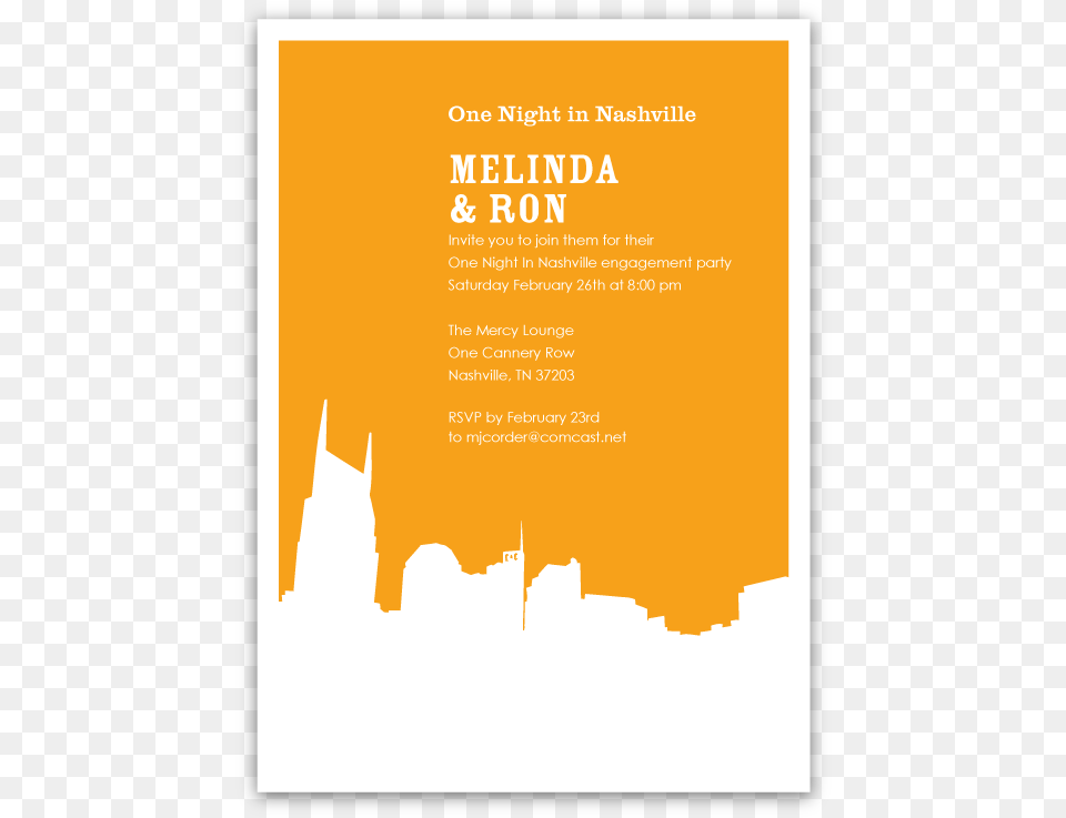 Nashville Skyline Silhouette Party Invitations Calligraphy, Advertisement, Poster Free Transparent Png