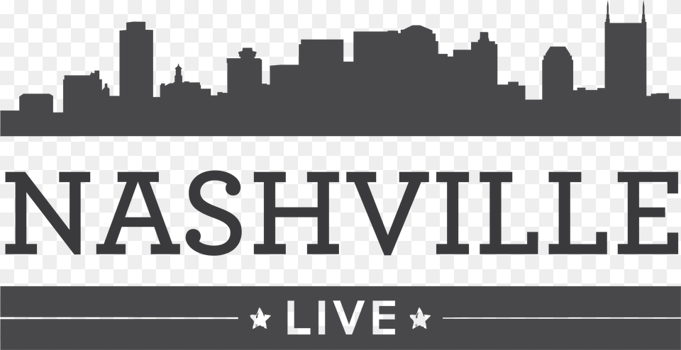 Nashville Skyline Stencil Logo Nashville Clipart, Text, Architecture, Building, Factory Free Transparent Png