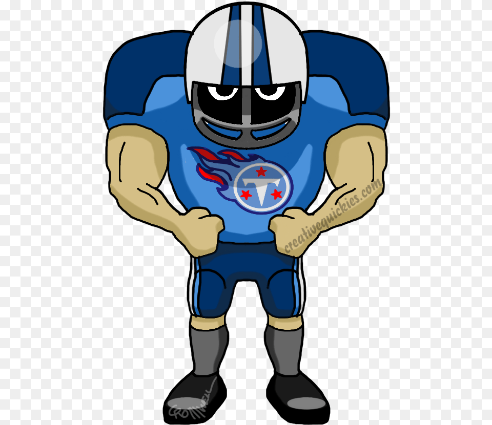 Nashville Tennessee Titans Cartoon Football Player, Helmet, American Football, Person, Playing American Football Free Png Download