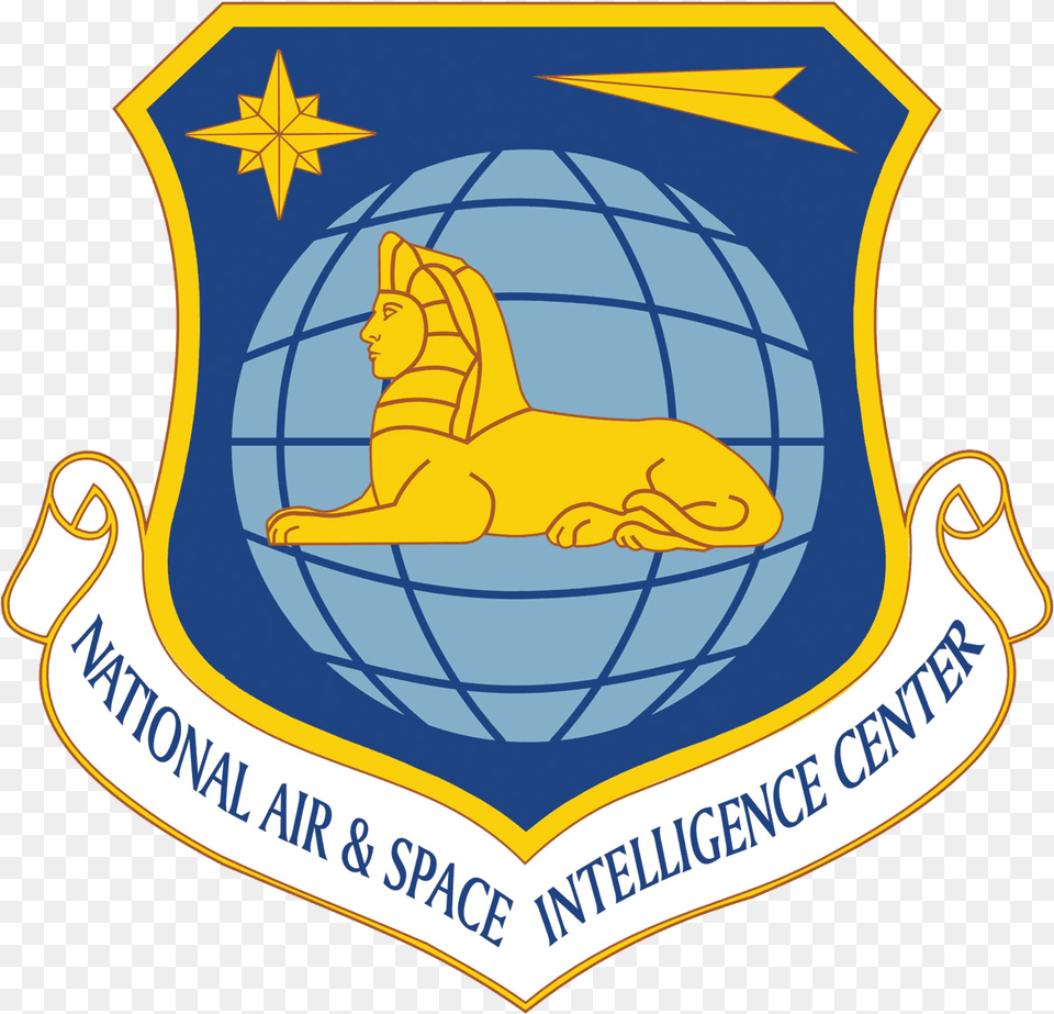 Nasic Emblem National Air And Space Intelligence Center Emblem, Logo, Badge, Symbol, Person Png