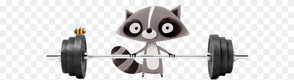 Nat Raccoon Lifting Weights, Machine, Wheel, Device, Grass Free Transparent Png