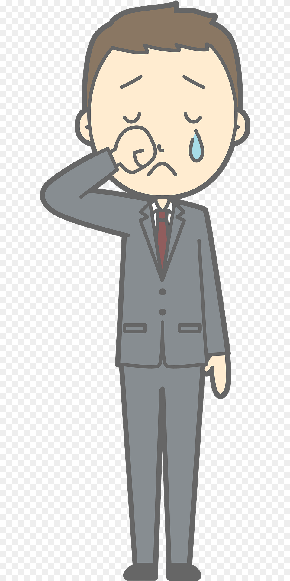 Nathan Businessman Is Crying Clipart, Clothing, Suit, Formal Wear, Tuxedo Free Png