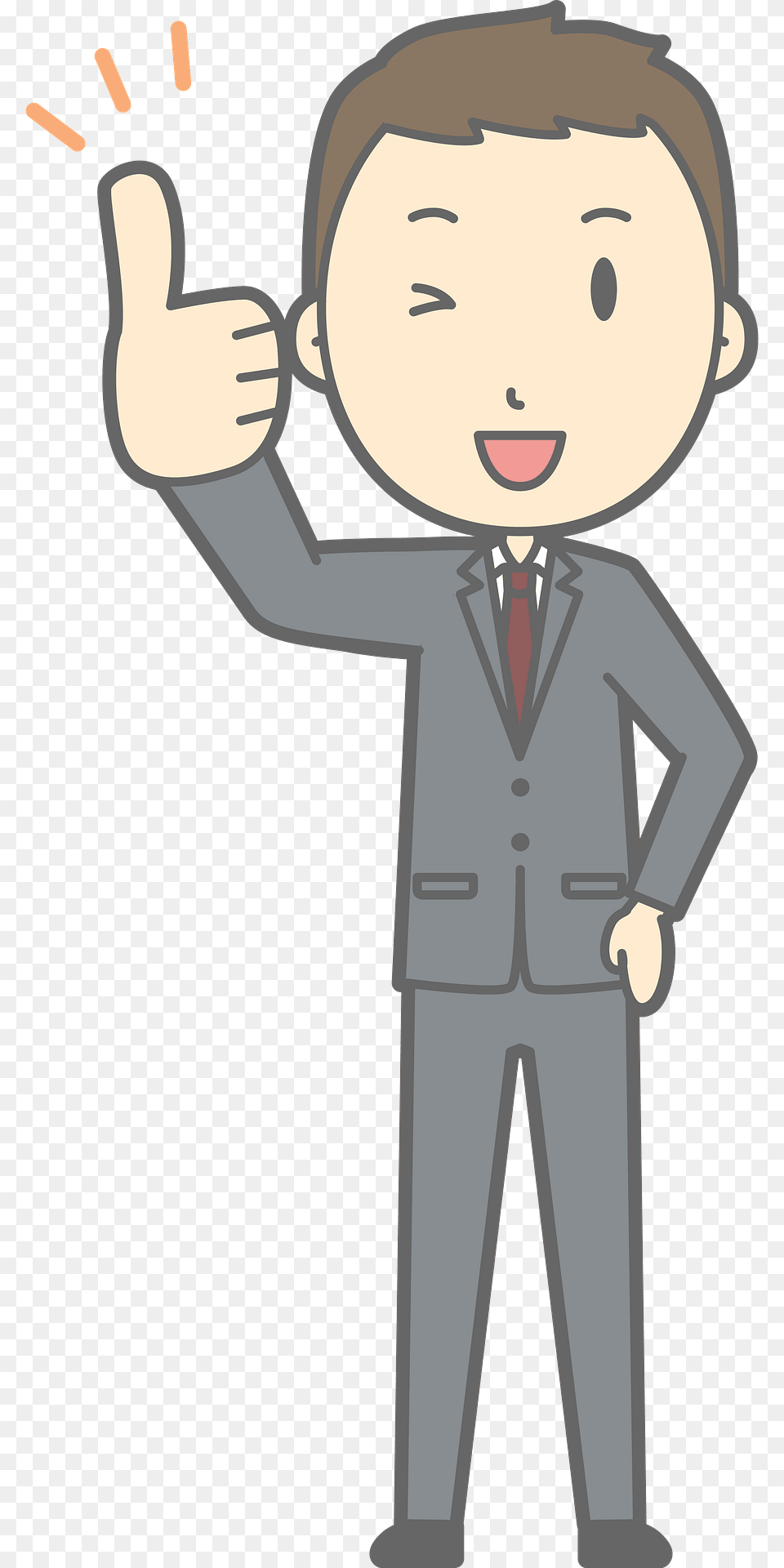 Nathan Businessman Is Giving Thumbs Up Clipart, Suit, Formal Wear, Clothing, Finger Png Image