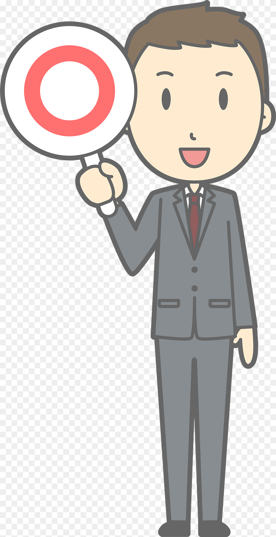 Nathan Businessman Is Holding An O Sign Clipart, Clothing, Formal Wear, Suit, Person Png Image