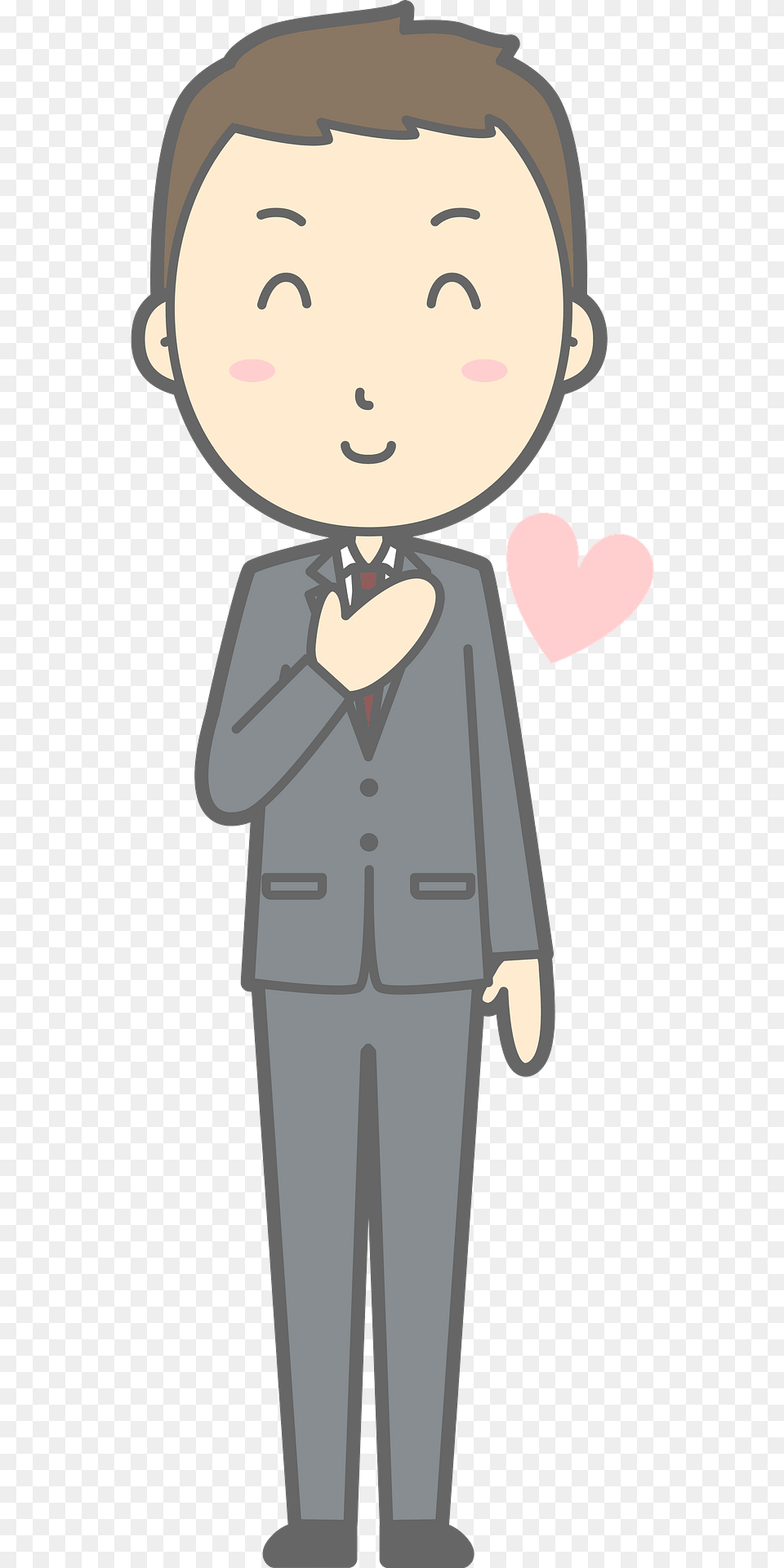 Nathan Businessman Is In Love Clipart, Suit, Formal Wear, Clothing, Person Png Image