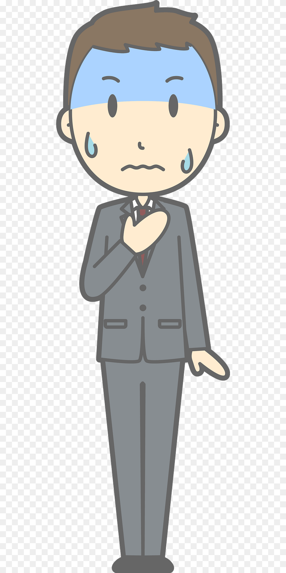 Nathan Businessman Is Scared Clipart, Suit, Formal Wear, Clothing, Person Png
