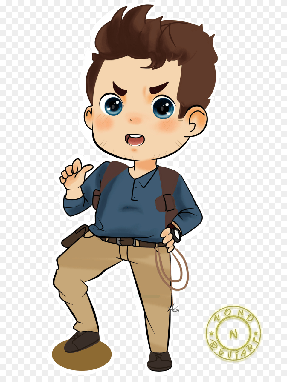 Nathan Drake Sticker, Baby, Person, Face, Head Png Image