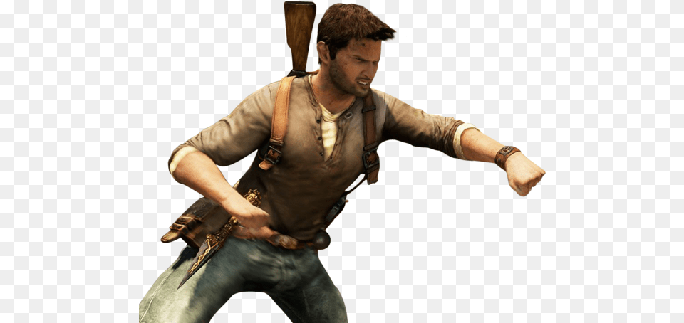 Nathan Drake Transparent Image Uncharted 2 Among Thieves Platinum, Adult, Male, Man, Person Free Png Download