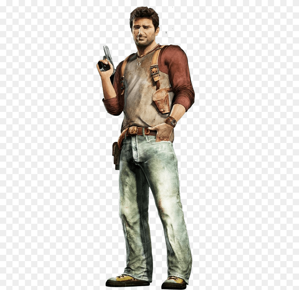 Nathan Drake Uncharted Drake39s Fortune, Weapon, Pants, Clothing, Firearm Free Png
