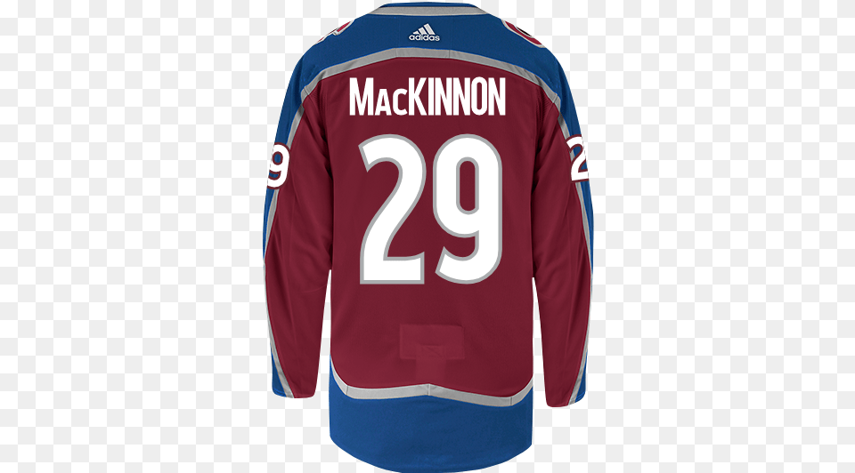 Nathan Mackinnon Colorado Avalanche Adidas Authentic Nathan Mackinnon Jersey, Clothing, Shirt, Adult, Male Png Image