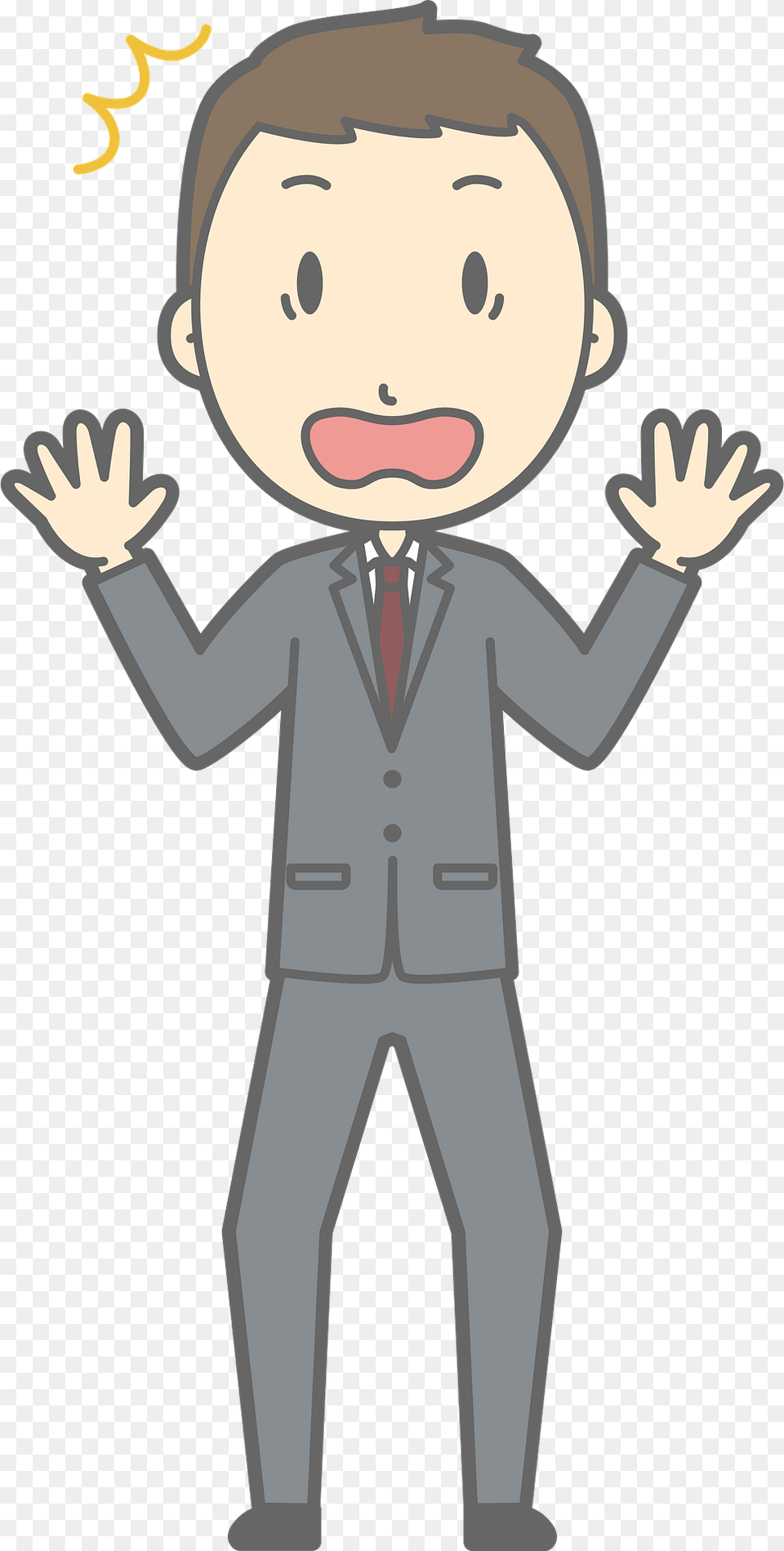 Nathan Surprised Businessman Clipart, Clothing, Formal Wear, Suit, Baby Free Png Download