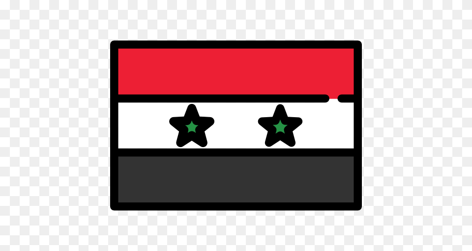 Nation World Flag Flags Country Syria Icon, Star Symbol, Symbol Free Png Download