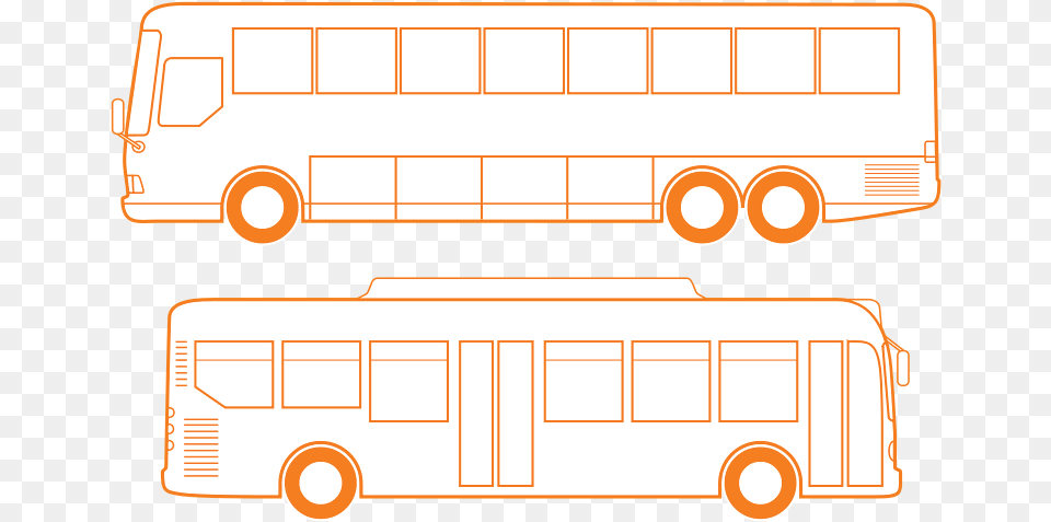 National And Urban Buses City Bus Vector Outline, Transportation, Vehicle, Moving Van, Van Free Png