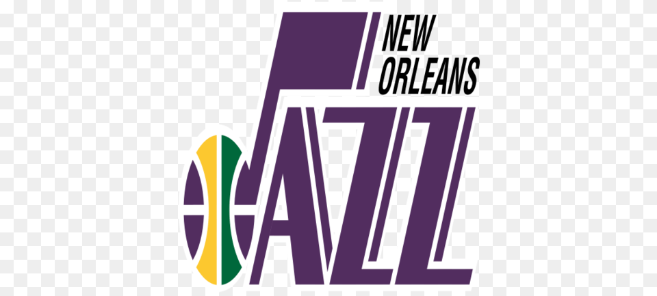 National Basketball Associationteam Logos Logopedia Fandom New Orleans Jazz Logo, Purple, Text Free Png Download