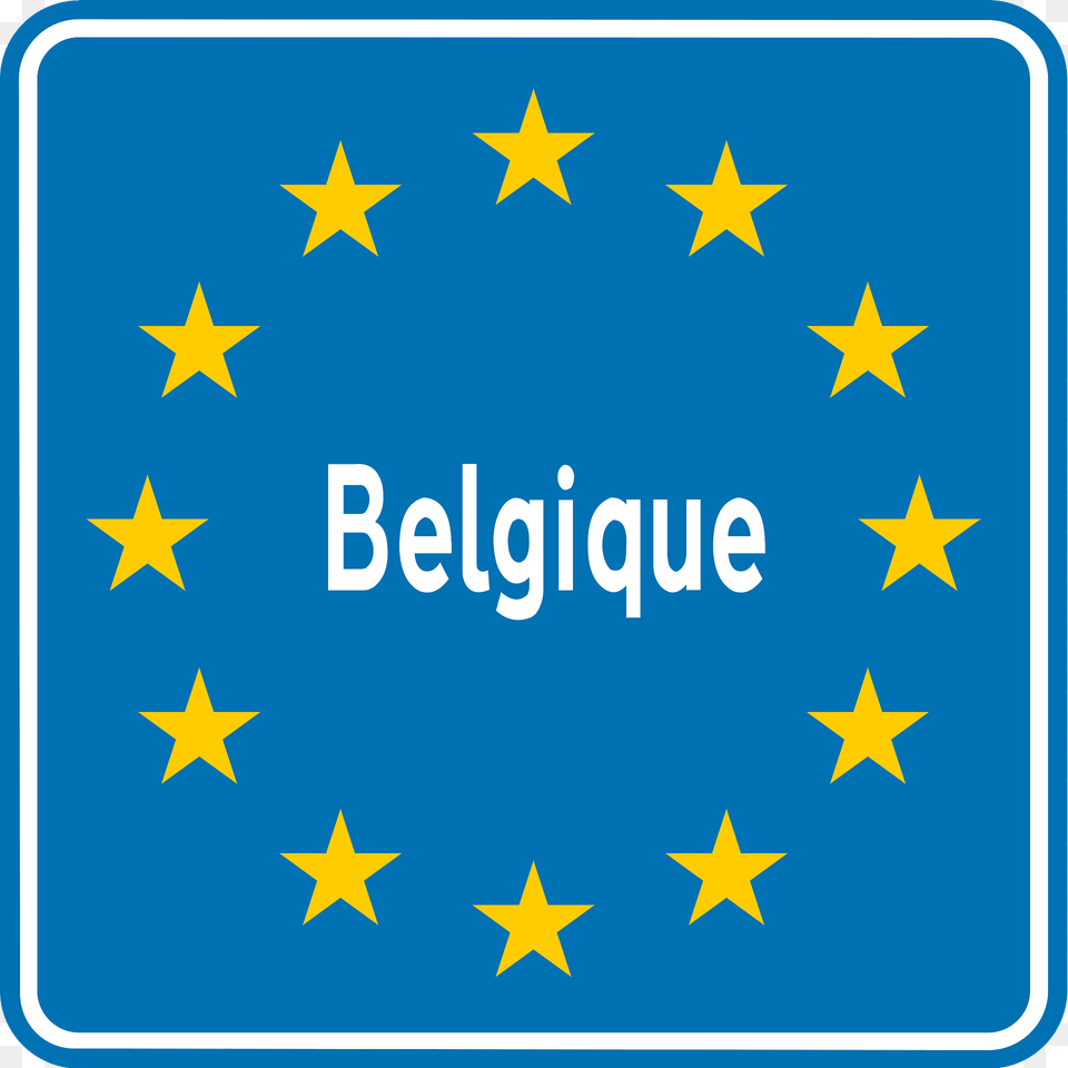 National Border Sign In Belgium Clipart, Symbol, Star Symbol, Outdoors Free Transparent Png