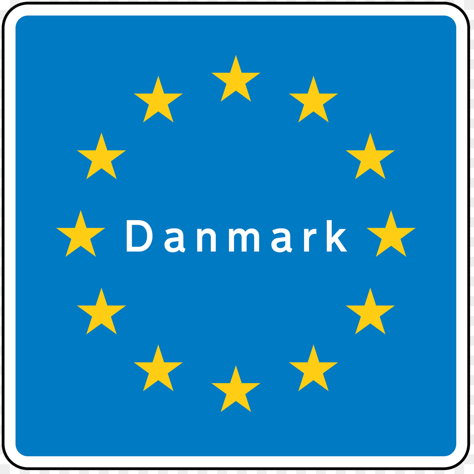 National Border Sign In Denmark Clipart, Symbol, Star Symbol Png Image