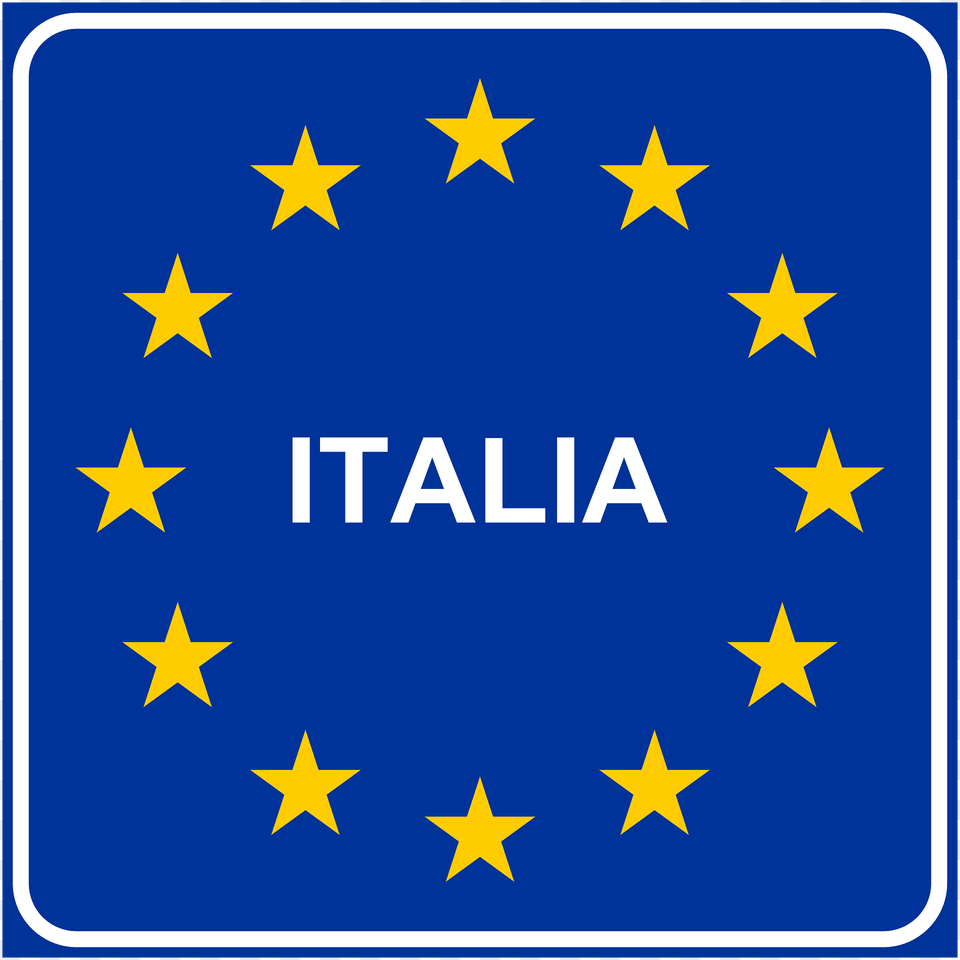 National Border Sign In Italy Clipart, Symbol, Star Symbol, Flag, Outdoors Free Transparent Png