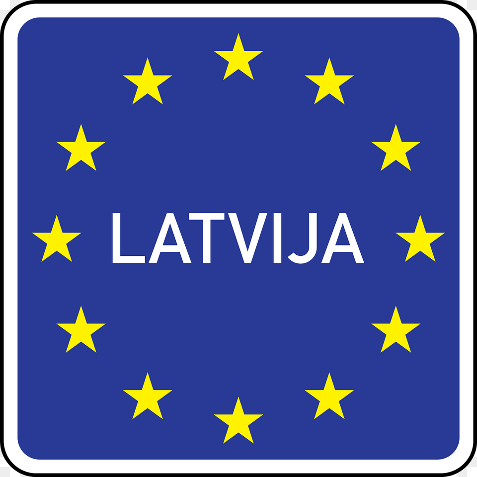 National Border Sign In Latvia Clipart, Flag, Symbol, Star Symbol Free Transparent Png