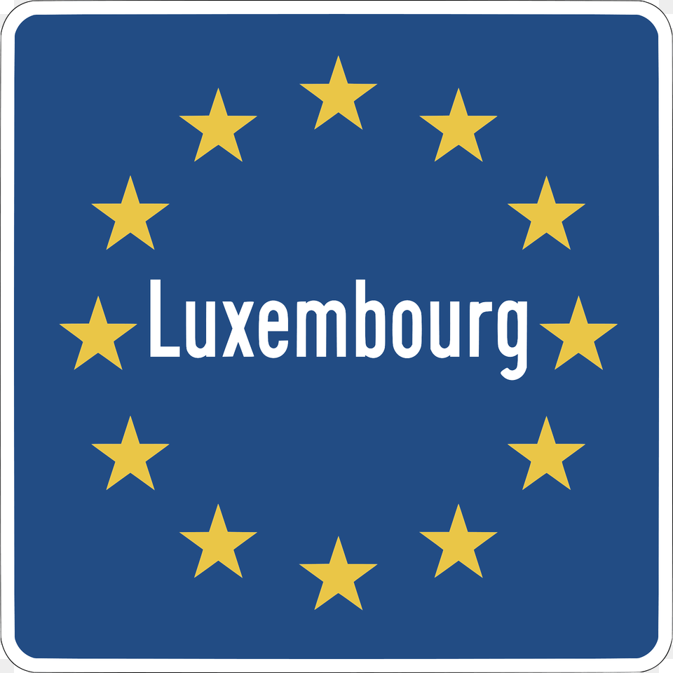 National Border Sign In Luxembourg Clipart, Symbol, Star Symbol, Flag Free Png Download