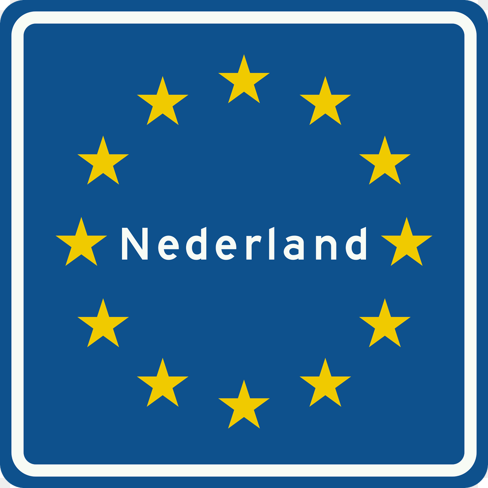 National Border Sign In Netherlands Clipart, Flag, Symbol, Outdoors, Star Symbol Free Transparent Png