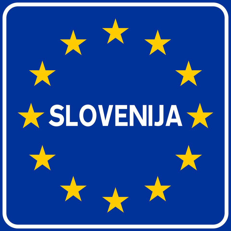 National Border Sign In Slovenia Clipart, Symbol, Star Symbol, Flag Free Transparent Png