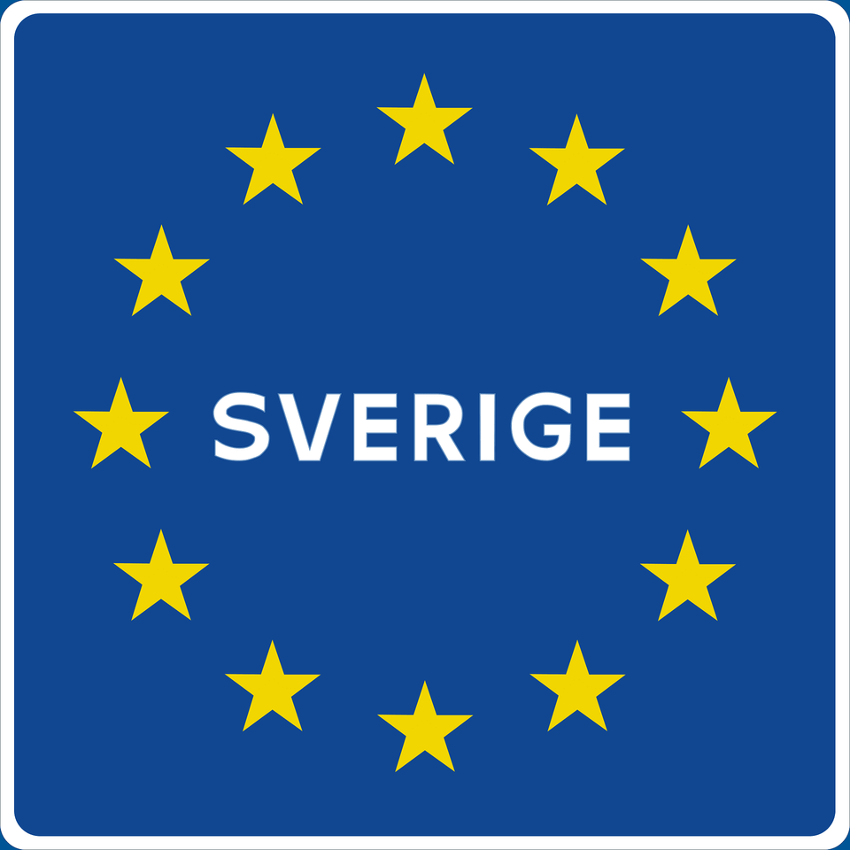 National Border Sign In Sweden Clipart, Symbol, Star Symbol, Flag Free Png