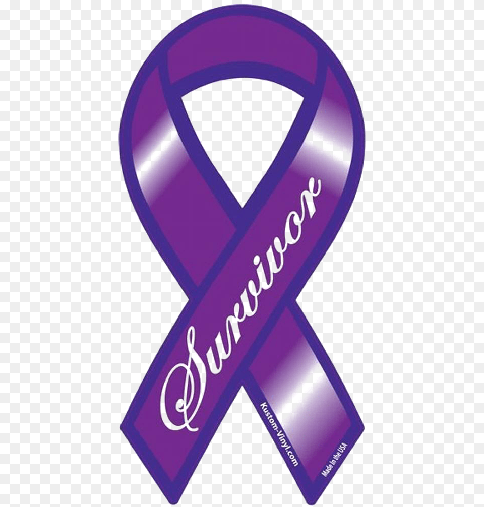 National Cancer Survivors Day Ribbon, Purple, Sash Png