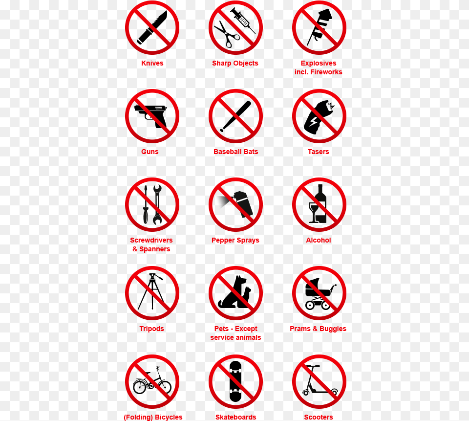 National Centre For The Performing Arts Hd Download Prohibited Items At Airport, Sign, Symbol, Road Sign, Alloy Wheel Png Image