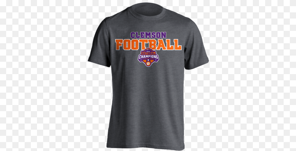 National Championship Football T Shirt Dark Heather Active Shirt, Clothing, T-shirt Png