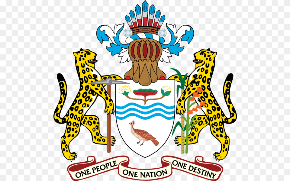 National Coat Of Arms Guyana, Emblem, Symbol, Animal, Bird Png Image