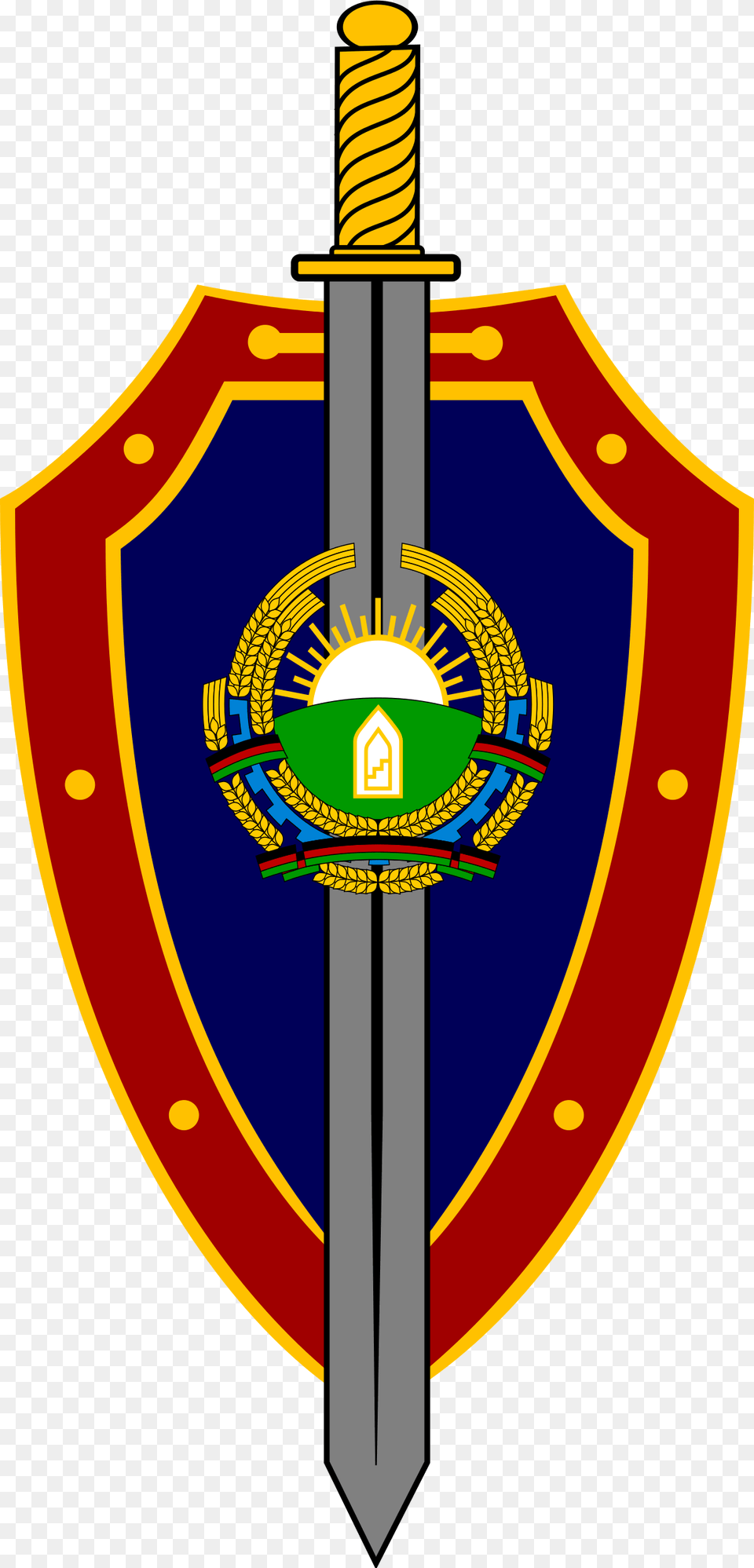 National Directorate Of Security, Armor, Sword, Weapon, Shield Free Png Download