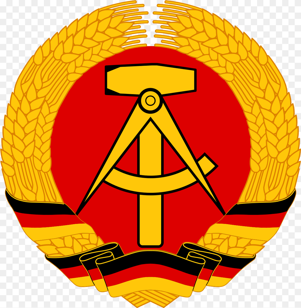 National Emblem Of East Germany East Germany Logo, Symbol, Gold, Badge Free Transparent Png