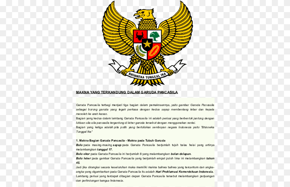 National Emblem Of Indonesia, Symbol, Logo, Animal, Bird Free Transparent Png