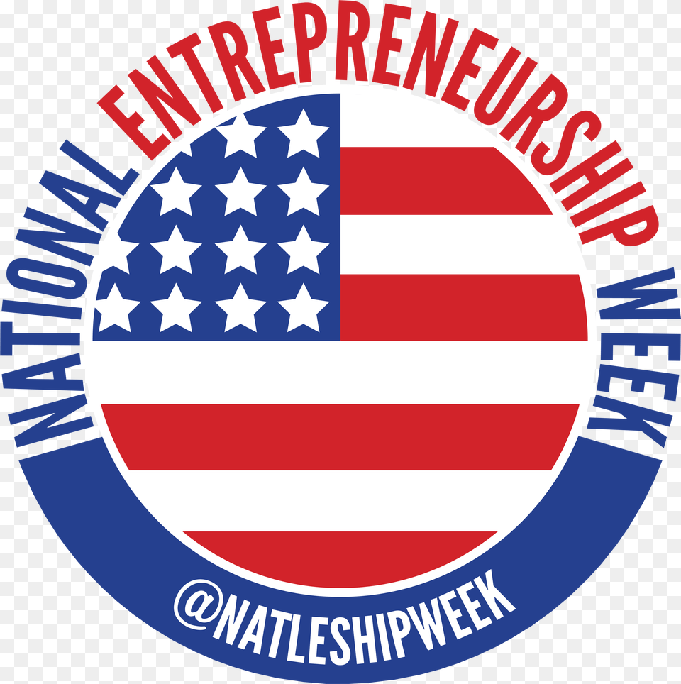 National Entrepreneurship Week Circle, American Flag, Flag, Logo Free Png