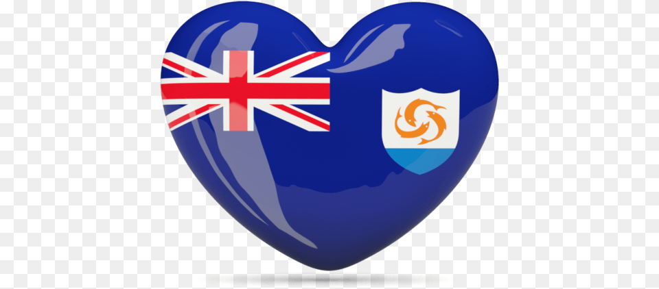 National Flag Of Anguilla, Heart, Logo, Balloon Free Png