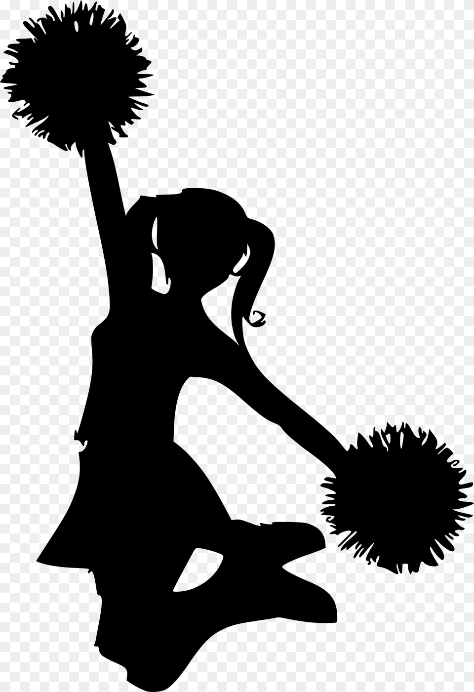 National Football League Cheerleading Royalty Cheerleader Cartoon Black And White, Gray Free Png Download