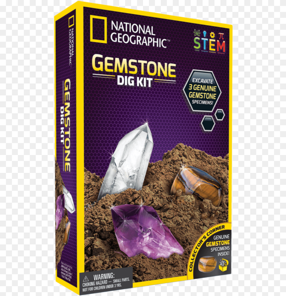 National Geographic Gemstone Dig Kit, Soil, Advertisement, Mineral Free Png Download