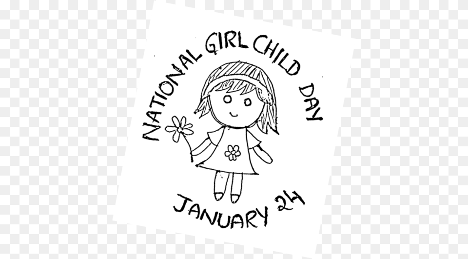 National Girl Child Day Beti Bachao Beti Padhao Sketch, Baby, Person, Face, Head Free Transparent Png