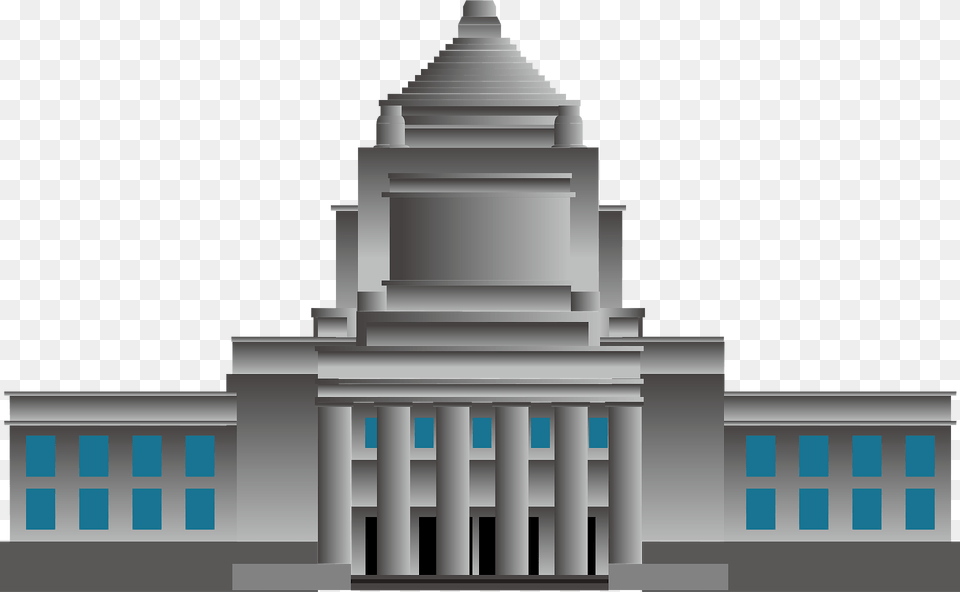 National Government Building Of Japan Representatives And Councillors Clipart, Architecture, City, Clock Tower, Tower Free Png Download