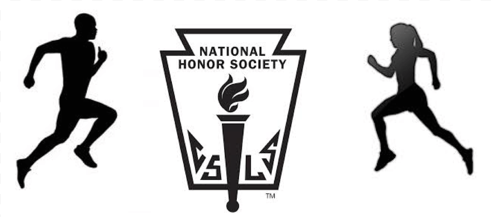 National Honor Society 3 Mile Trail Run And 1 Mile National Honor Society Logo, Silhouette, Stencil, Light Free Png Download