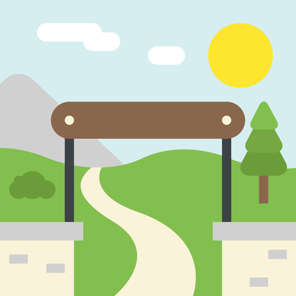 National Park Emoji Clipart, Road, Grass, Plant, Outdoors Free Transparent Png