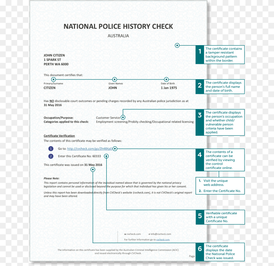 National Police Check Sample, Text Free Transparent Png