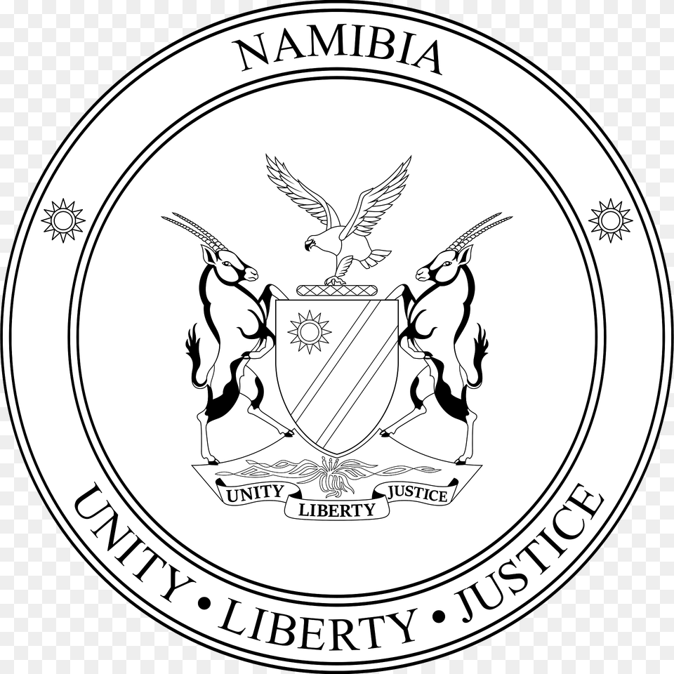 National Seal Of Namibia Clipart, Emblem, Symbol, Animal, Bird Free Png