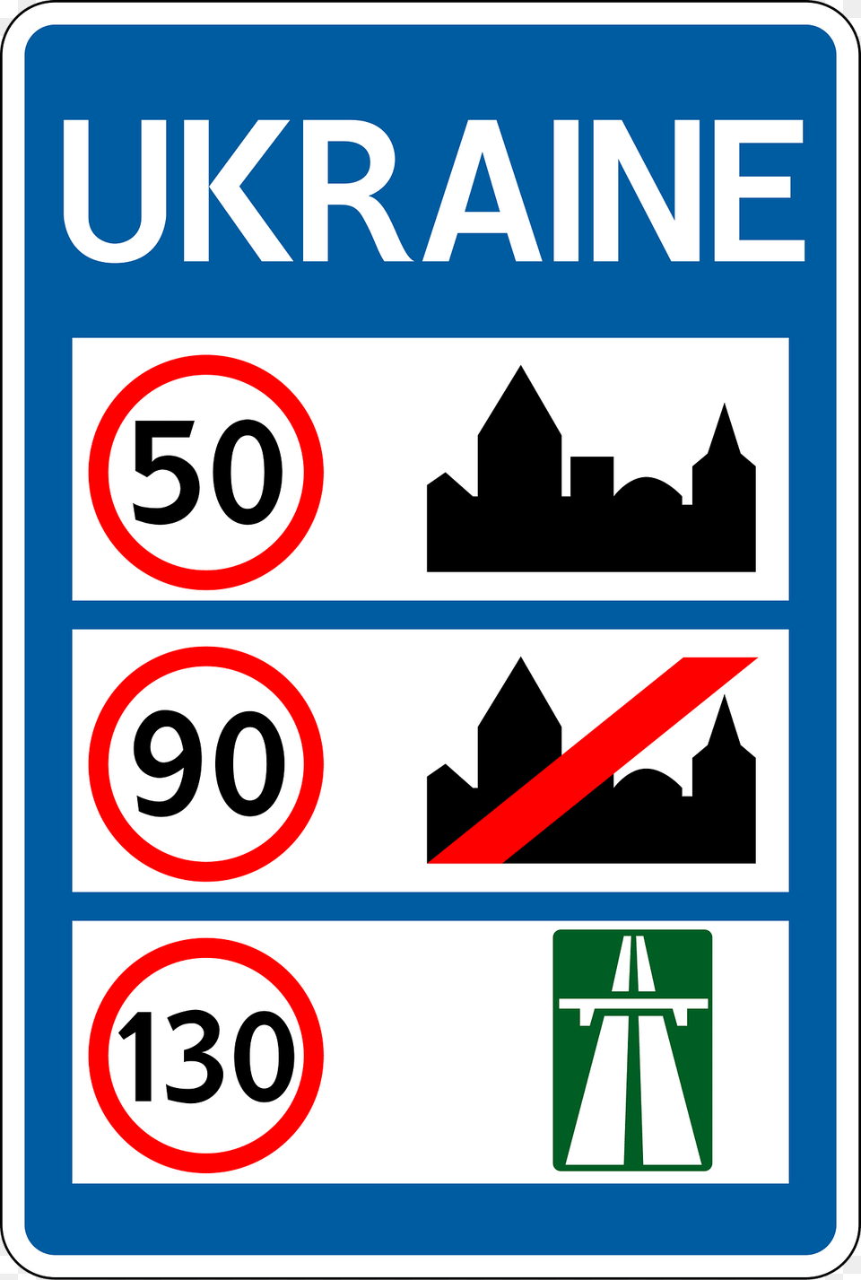 National Speed Limits Sign In Ukraine Clipart, Symbol, Road Sign, Text Free Png